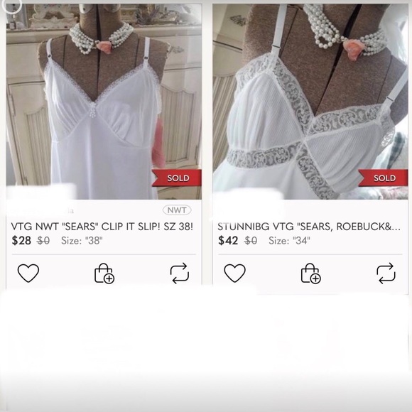 Vtg full nylon slip Tessie Made in USA cream lace Tag 40 (Bust @34”) EUC Y2K - Picture 15 of 15